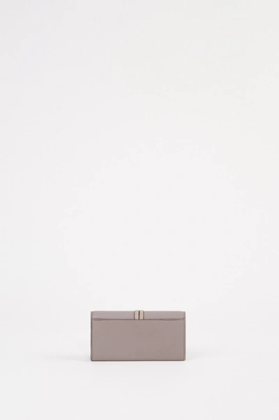 Shop Chloé Leather Wallet' Alphabet' Grey