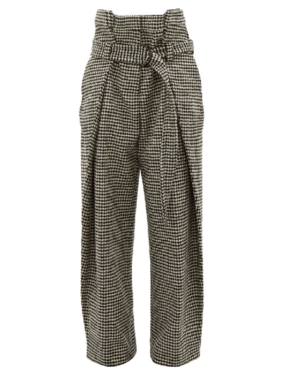 Shop Hillier Bartley Houndstooth Wool Trousers In Grey