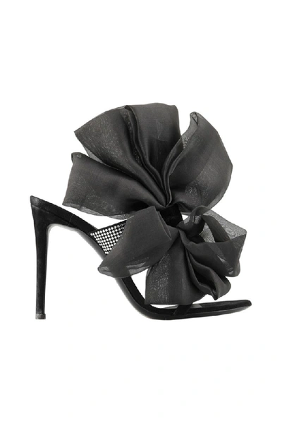 Shop Giuseppe Zanotti Kanda Bow Mules In Black