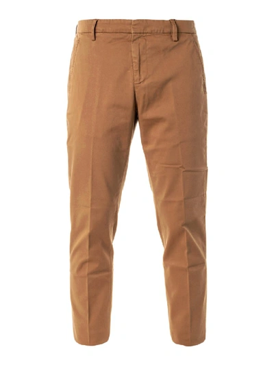 Shop Dondup Gaubert Chino Trousers In Brown