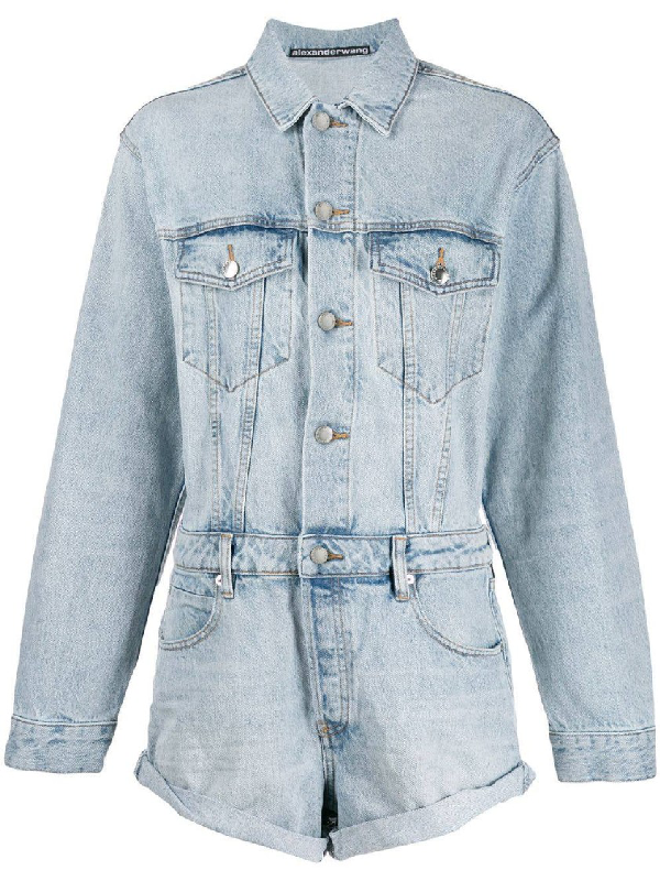 alexander wang denim jumpsuit