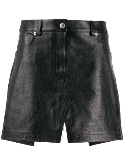 Shop Alexander Wang Black Women's Leather Apron Mini Skirt