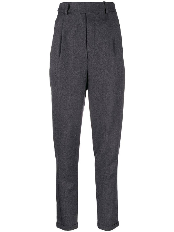 womens grey tapered trousers