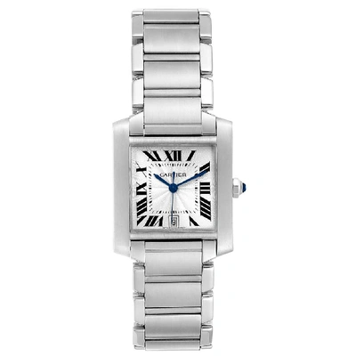 Shop Cartier Tank Francaise Large Steel Automatic Mens Watch W51002q3