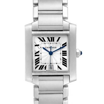 Shop Cartier Tank Francaise Large Steel Automatic Mens Watch W51002q3