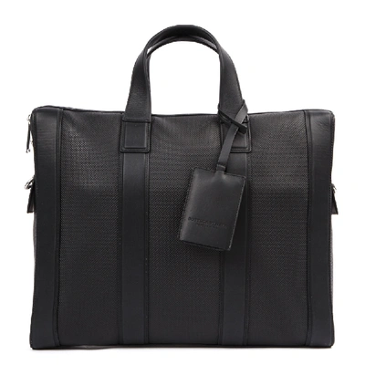 Shop Bottega Veneta Black Leather Business Bag