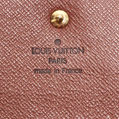 Pre-owned Louis Vuitton Monogram Sarah Wallet In Grey