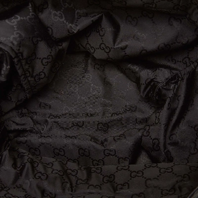 Pre-owned Gucci Leather Viaggio Tote Bag In Black