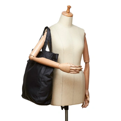 Pre-owned Gucci Leather Viaggio Tote Bag In Black