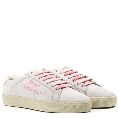 Shop Saint Laurent Sneakers Court Classic Sl/06 In Suede In Neutrals