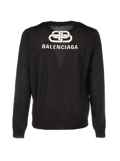 Shop Balenciaga Wool Sweater In Black