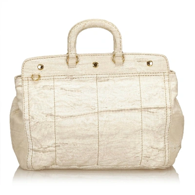 Pre-owned Prada Canapa Canvas Handbag In Neutrals