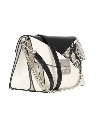 Shop Givenchy Gv3 Leather Shoulder Bag In White