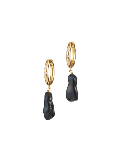 Shop Anni Lu Diamonds And Pearls Earrings In Not Applicable