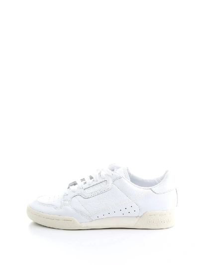 Shop Adidas Originals White Leather Continental 80 Sneakers