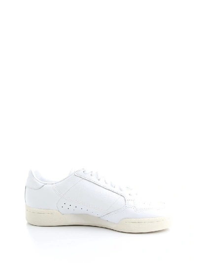 Shop Adidas Originals White Leather Continental 80 Sneakers