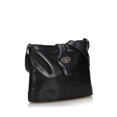 Pre-owned Gucci Leather Crossbody Bag In Black