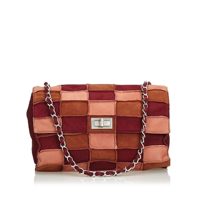 CHANEL Suede Mademoiselle Patchwork Flap Bag. - Bukowskis