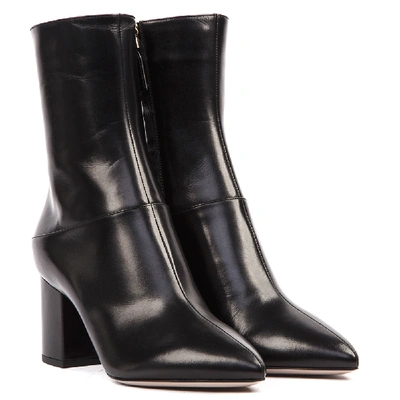 Shop Valentino Black Glossy Leather Boots