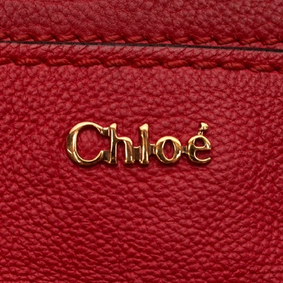 Pre-owned Chloé Leather Elsie Satchel In Red