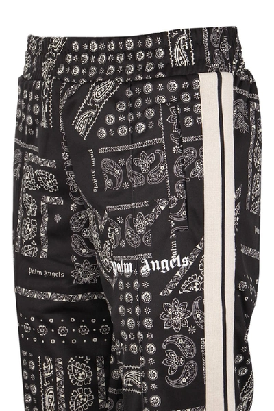 Shop Palm Angels Bandana Classic Track Pants In Black