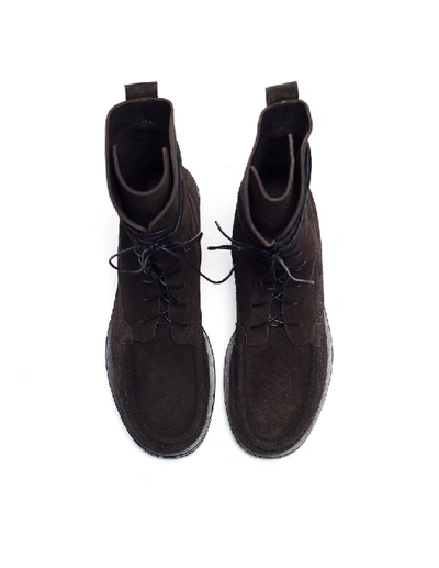 Shop The Row Ebony Nubuck Patty Combat Boots In Black