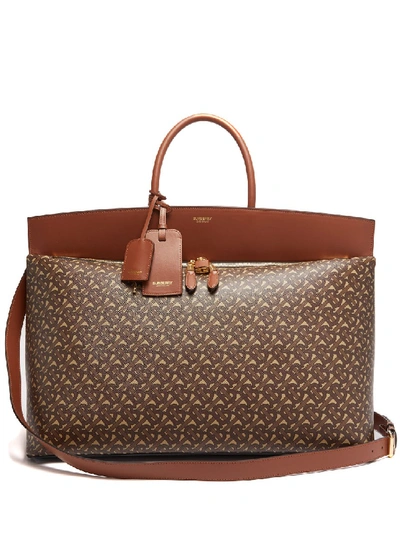 Shop Burberry Extra-large Monogram-print Canvas Holdall In Black