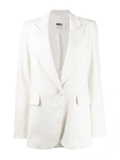 Shop Mm6 Maison Margiela Blazer In White
