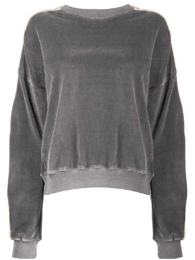 Shop Haider Ackermann Grey Women's Grey Side-stripe Sweater