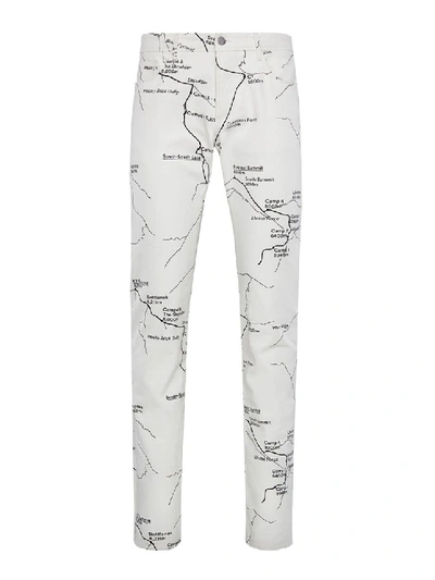 Shop Moncler Genius White Men's 2 Moncler 1952 Map Pants