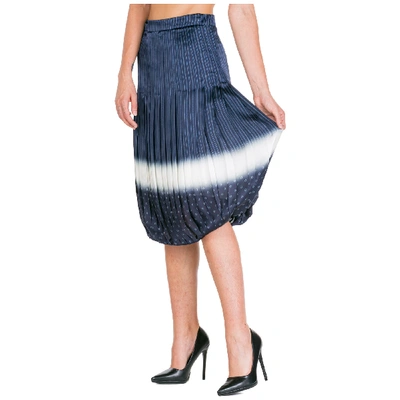 Shop Tory Burch Women's Skirt Knee Length Midi In Blue