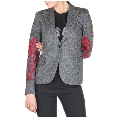 Shop Moschino Women's Jacket Blazer In Grey