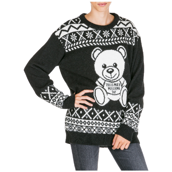 moschino teddy jumper womens