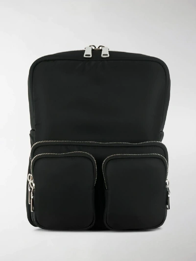 Shop Prada Utility Pocket Backpack In Black