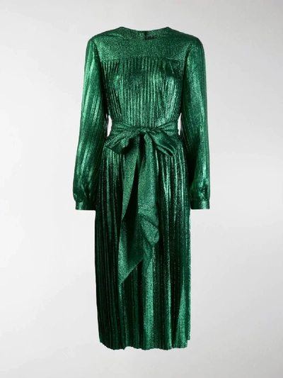 Shop Marc Jacobs Runway Pleated Dress In Green