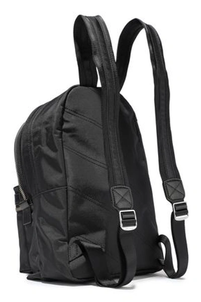 Shop Marc Jacobs Trek Embellished Leather-trimmed Shell Backpack In Black