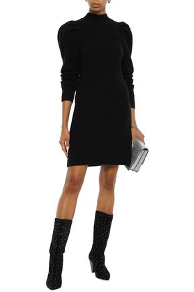 Shop Sandro Woman Wool Mini Dress Black