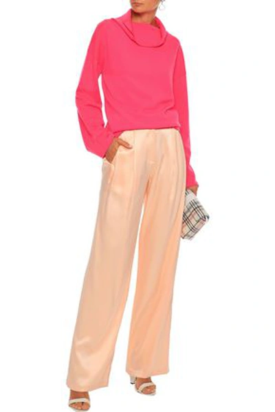 Shop Adam Lippes Woman Merino Wool Top Bright Pink
