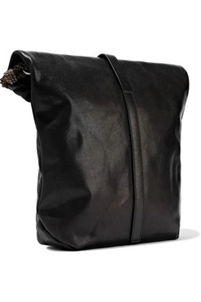 Shop Ann Demeulemeester Cimone Leather Shoulder Bag In Black