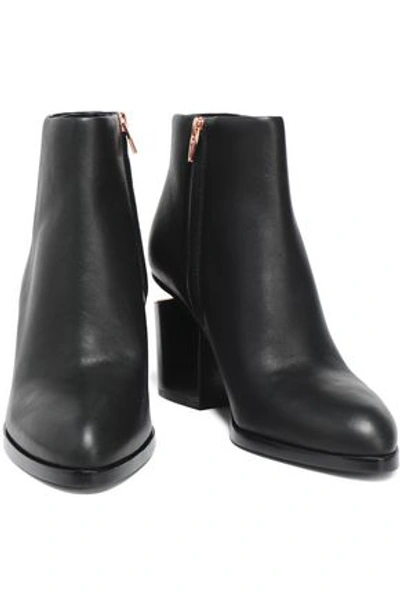 Shop Alexander Wang Gabi Leather Ankle Boots In Black