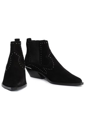 studded suede chelsea boots
