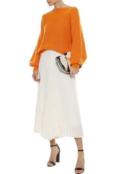 Shop Temperley London Woman Bessie Mohair-blend Sweater Orange