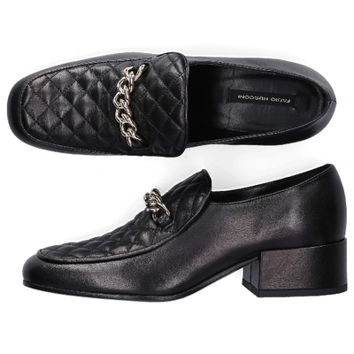Shop Fabio Rusconi Loafers 1710 Nappa Leather Metallic Black