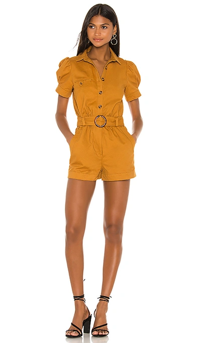 Shop Lovers & Friends Miles Romper In Camel Brown