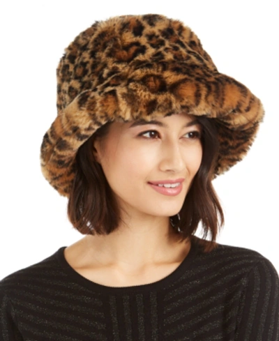 Shop Steve Madden Faux-fur Bucket Hat In Cream