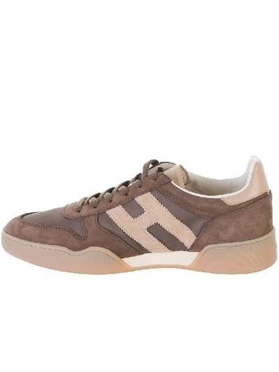 Shop Hogan Brown Sporty Sneakers In Neutrals