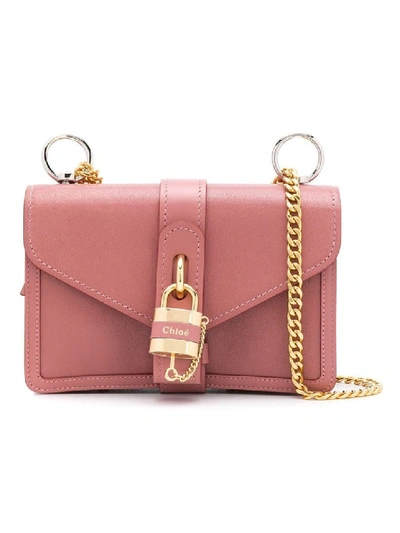 Shop Chloé Pink Women's Dusty Pink Aby Padlock Bag In Neutrals