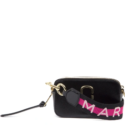 Shop Marc Jacobs Black Snapshot Leather Bag
