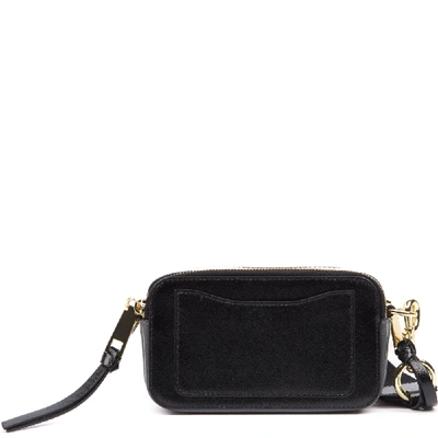 Shop Marc Jacobs Black Snapshot Leather Bag