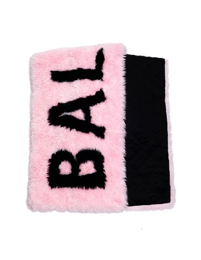 Shop Balenciaga Pink Giant Faux Fur Scarf